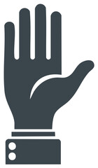 Obraz premium Vector illustration of hand stop gesture with business shirt sleeve isolated