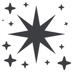 Obraz premium Starry Graphic with Multiple Stars Varying in Size