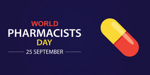 World pharmacists day. World pharmacists day is celebrated on September 25th each year. Vector illustration. 