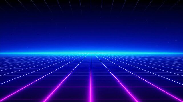 80s inspired retro landscape