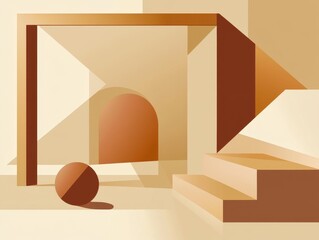 vibrant color picture of Flat design geometric shapes background in memphis style