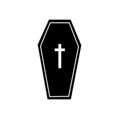 Coffin icon simple vector isolated symbol vector flat black trendy style illustration for web and app..eps