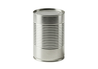 Metal food can silver tin container empty packaging product mockup realistic canned food