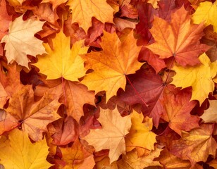 Colorful Autumn Maple Leaves Background