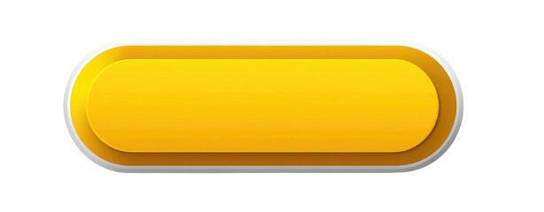 Bright, glossy,  oval-shaped button in a vibrant yellow color with a subtle white border