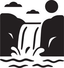 beautiful place silhouette vector