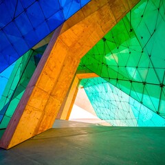 Obraz premium Colorful architectural structure