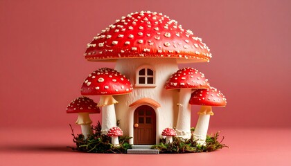 Mushroom house miniature