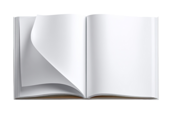 Open book with blank pages