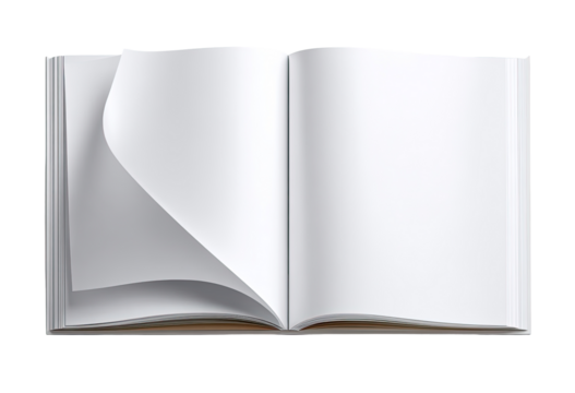 Open book with blank pages