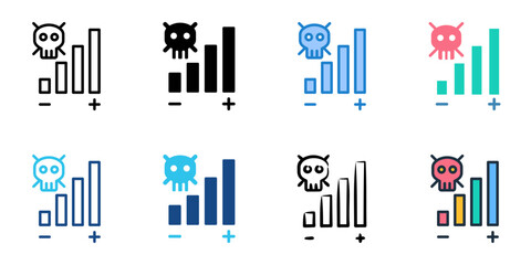 Level icon set multiple style collection 

