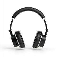 Fototapeta premium Enjoying music wireless headphones in a modern home office setting high-quality audio experience