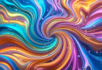 vibrant swirling liquid patterns with multicolor fluid motion and dynamic flow effects