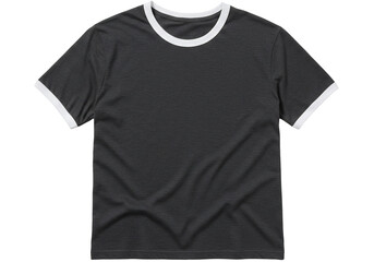 Gray t shirt white ringer sleeves clothing apparel fashion template mockup product photography
