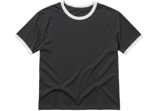 Gray t shirt white ringer sleeves clothing apparel fashion template mockup product photography