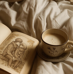 Relaxing Weekend Read with a Warm Drink