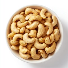 A bowl brimming with cashews