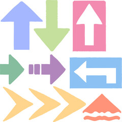Colorful Arrow Collection, Different Styles and Directions, Arrow Set, Colorful Minimal and Decorative Design