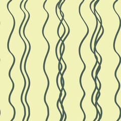 Green Line Pattern, Minimalist Wallpaper and Fabric Design, Abstract Green Stripes, Seamless Pattern for Textile and Wallpaper