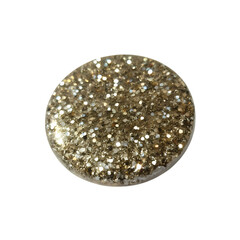 Shiny Golden Glitter Circle Isolated on transparent background