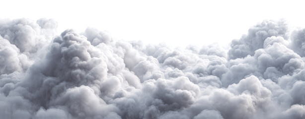 Vast, fluffy clouds fill the frame