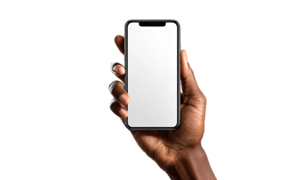 Hand holding a smartphone with blank screen (23)