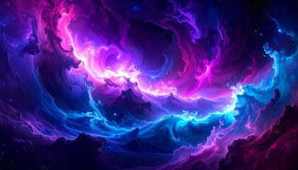 Abstract swirling cosmic nebula