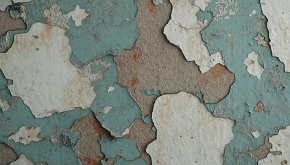 Hyper-Realistic Peeling Paint on Concrete Grunge Background