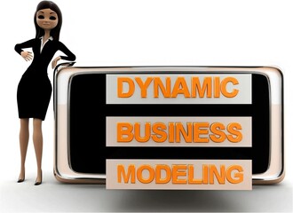 3d woman DBM concept