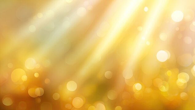 Warm golden light beams through bokeh