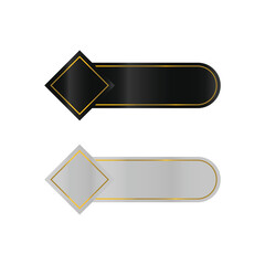 Blank Black and Silver Buttons