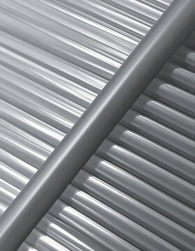 Parallel lines, metallic texture, diagonal element