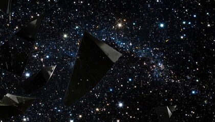 Dark space, shattered pyramids