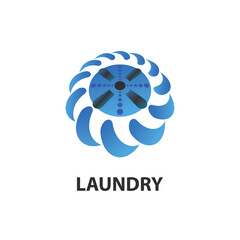 Laundry Logo Design &ndash; Modern Washing and Dry Cleaning Branding Symbol