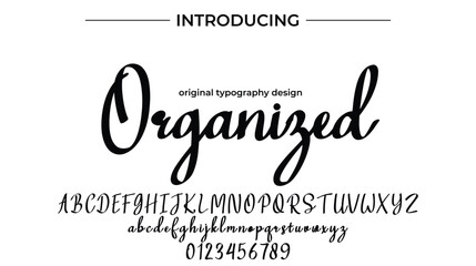 Organized - Elegant Script Font for Smooth Handwritten Design and Creative Typography