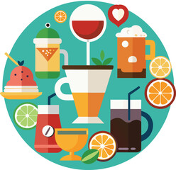 Modern coffee and juice bar branding design