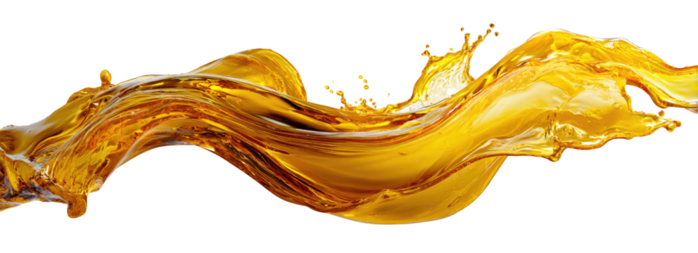 Golden liquid splash, flowing and dynamic