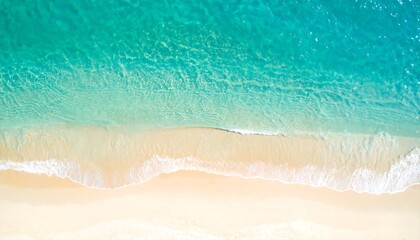 Aerial view of a turquoise beach
