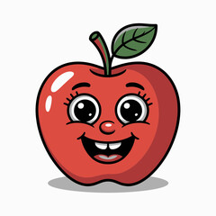 red apple cartoon
