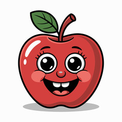 red apple cartoon