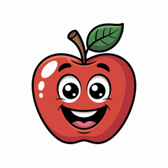 red apple cartoon