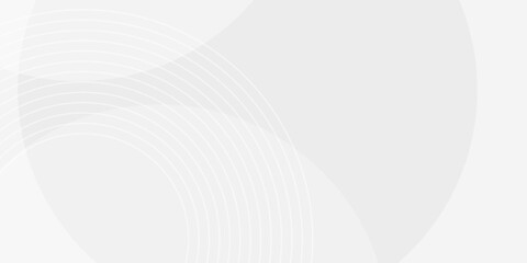 White geometric abstract background overlap layer on bright space with lines effect decoration. Modern graphic design element circles style concept for banner.