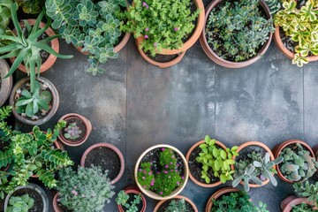 Sharp Image of High Angle View of Potted Plants in Yard