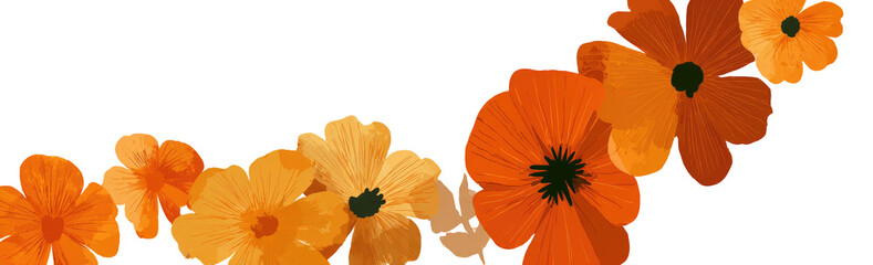 Ornate arrangement of vibrant orange flowers