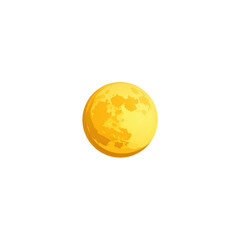 Pixelated golden-yellow moon against black background