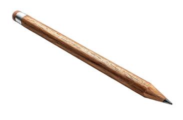 Wooden stylus, long and slender,  with  light-brown wood grain.  Tip is gray
