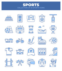 Collection of 25 Sports Icons. A Visual Guide to Various Sports and Activities