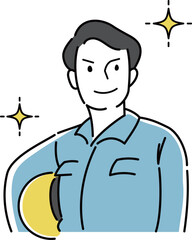 やる気のある男性作業員