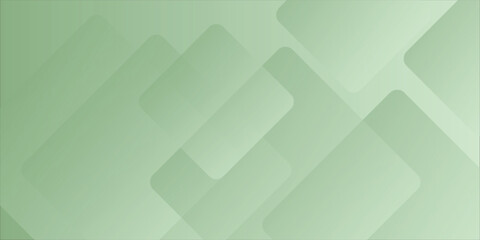 Abstract Green Background with Overlapping Gradient Squares and Geometric Patterns