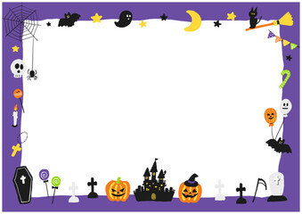 Halloween Decoration Frame Horizontal / ハロウィン装飾フレーム（横型）